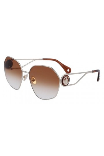 Lanvin LNV127S Sunglasses, Light Gold, 62 Unisex