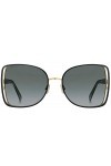 Jimmy Choo Lunettes de Soleil FRIEDA/S Black Gold/Dark Grey Shaded 57/18/140 femme