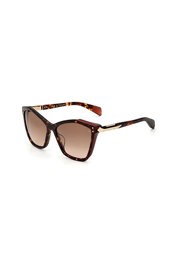 Rag&Bone Rnb1045/g/s Sunglasses, GPH/HA BRW HVNORNGE, 57 Unisex