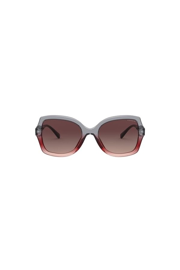 Coach Lunettes de Soleil HC 8295 Grey Red/Brown Shaded 56/21/140 femme