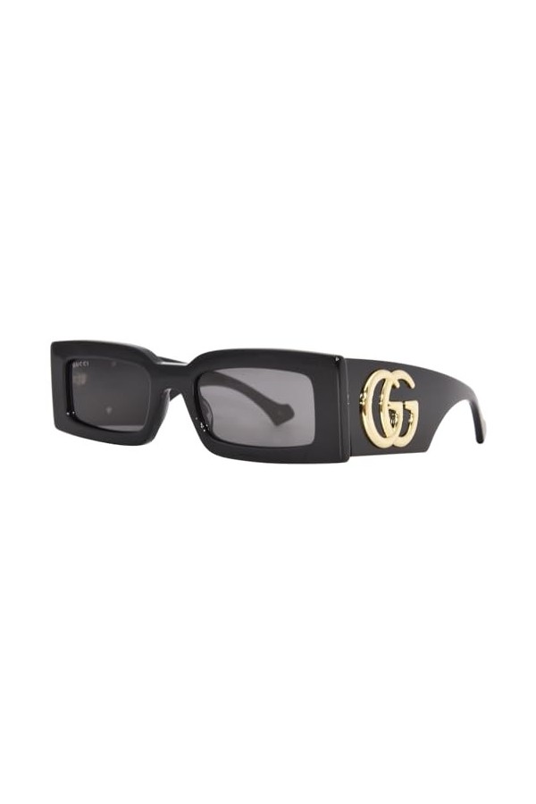 Gucci GG1425S-001-54 - Lunettes de soleil féminines - Shiny Solid Black, schwarz.