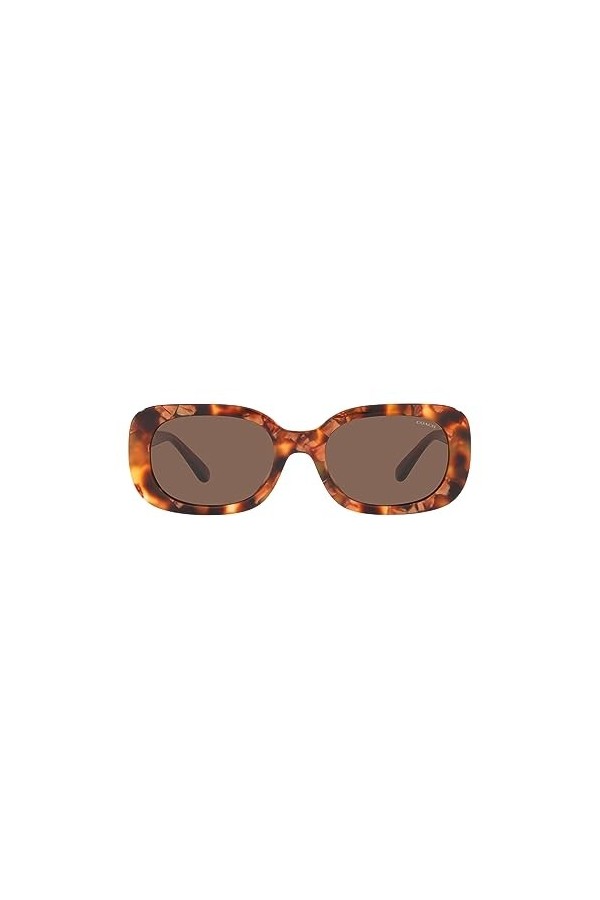 Coach Lunettes de Soleil HC 8358U Spotted Amber Brown/Brown 54/20/140 femme