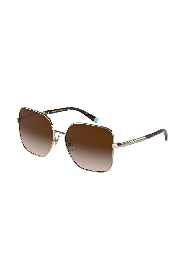 Tiffany & Co. Lunettes de Soleil WHEAT LEAF TF 3078B Pale Gold/Brown Shaded 60/16/140 femme