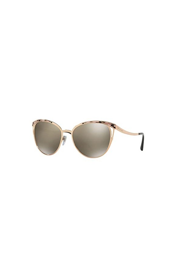 Bulgari 0BV6083 20145A 56 Montures de Lunettes, Or Pink Gold/Lightbrownmirrordarkgold , Femme