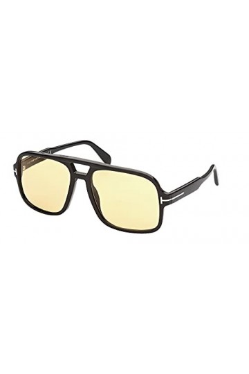Tom Ford Lunettes de Soleil FALCONER-02 FT0884 Shiny Black/Brown Yellow 60/18/140 unisexe