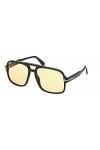 Tom Ford Lunettes de Soleil FALCONER-02 FT0884 Shiny Black/Brown Yellow 60/18/140 unisexe