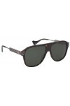 Gucci GG0587S-002-57 Lunettes de Soleil, Havana Dunkel-Ruthenium, 50.0 Mixte Adulte