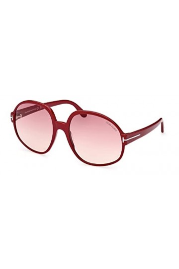 Tom Ford Lunettes de Soleil CLAUDE-02 FT 0991 Shiny Burgundy/Burgundy Shaded 61/19/135 femme