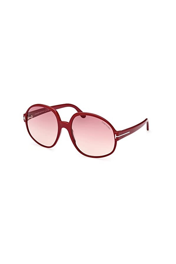 Tom Ford Lunettes de Soleil CLAUDE-02 FT 0991 Shiny Burgundy/Burgundy Shaded 61/19/135 femme