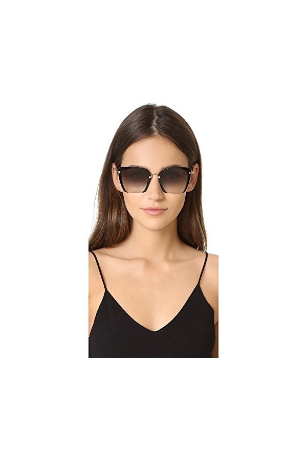 Miu Miu 0Mu52Rs 1Ab0A7 52 Montures de Lunettes, Noir Black/Gradient , Femme