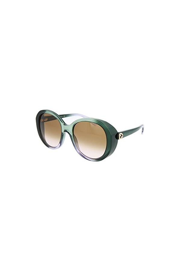 GUCCI GG0368S-004 Montures de Lunettes, Vert Verde/Pãºrpura/Transparente , 55 Femme