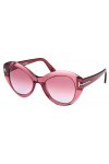 Tom Ford Lunettes de Soleil GUINEVERE FT 1084 Shiny Red/Violet Shaded 52/20/140 femme