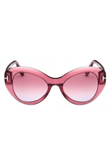 Tom Ford Lunettes de Soleil GUINEVERE FT 1084 Shiny Red/Violet Shaded 52/20/140 femme