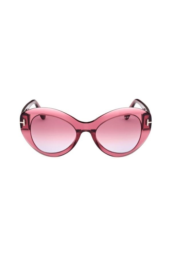 Tom Ford Lunettes de Soleil GUINEVERE FT 1084 Shiny Red/Violet Shaded 52/20/140 femme