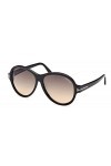 Tom Ford Lunettes de Soleil CAMRYN FT 1033 Shiny Black/Dark Grey Shaded 59/15/140 femme
