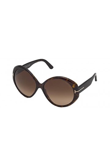 Tom Ford Lunettes de Soleil TERRA FT 0848 Dark Havana/Brown Shaded 63/15/135 femme