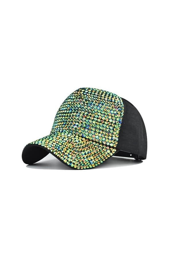 Gadgets Mafia Casquette de baseball avec strass pour femme, casquette de baseball réglable en coton scintillant pour filles e