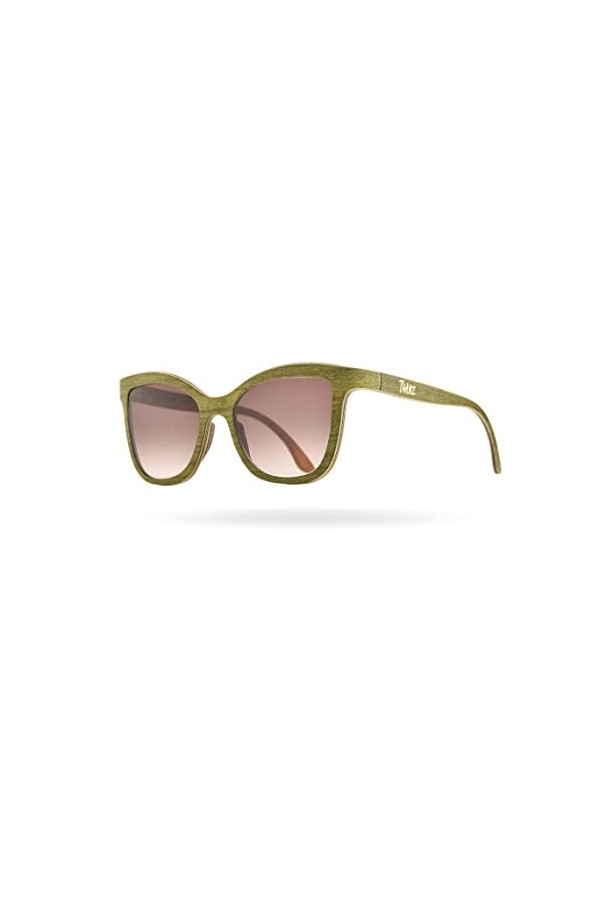 Twinz Eyewear Lunettes de soleil en bois - Vicky Koto Green, vert/vert, 51:20:138