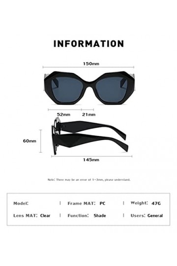 LOMDEM Lunettes de soleil carrées surdimensionnées vintage for femmes, lunettes de soleil de voyage rétro à grand cadre UV400