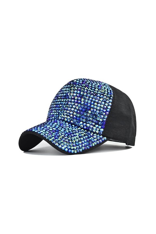 Gadgets Mafia Casquette de baseball avec strass pour femme, casquette de baseball réglable en coton scintillant pour filles e
