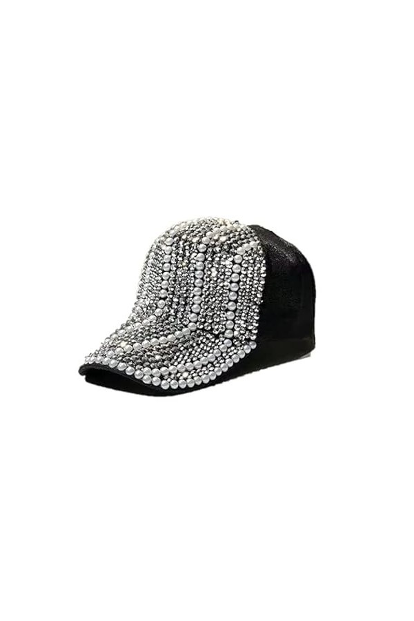 Gadgets Mafia Casquette de baseball avec strass pour femme, casquette de baseball réglable en coton scintillant pour filles e