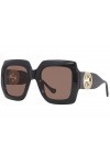 Gucci Lunettes de Soleil GG1022S Black/Brown Gold Chain 54/23/140 femme