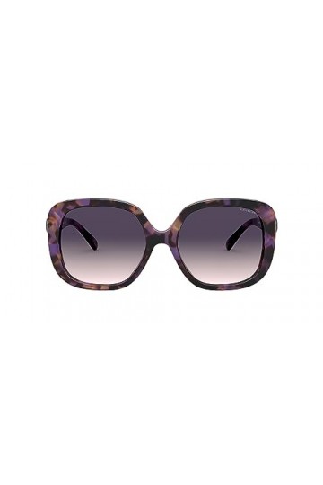Coach Lunettes de Soleil HC 8292 Violet Havana/Purple Pink Shaded 56/18/140 femme