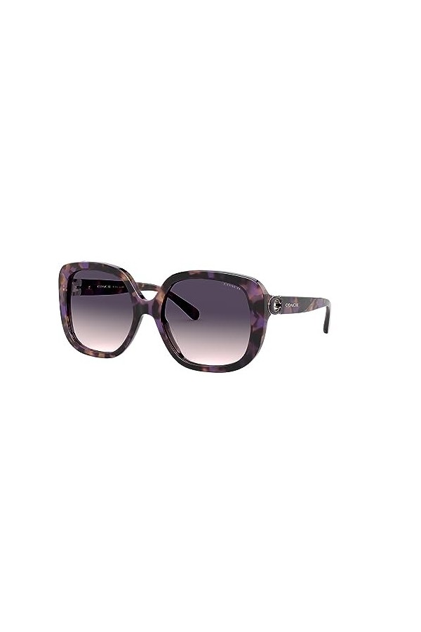 Coach Lunettes de Soleil HC 8292 Violet Havana/Purple Pink Shaded 56/18/140 femme