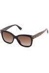 Jimmy Choo Bebi/S Sunglasses, Animalier Dark Brown, 53 Unisex