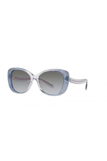 Coach HC8322-56553C-54 Coach Womens HC8322-56553C-54 Fashion 54mm Transparent Blue Ombre Sunglasses