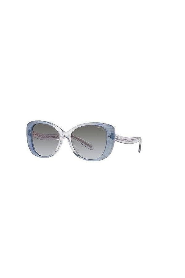 Coach HC8322-56553C-54 Coach Womens HC8322-56553C-54 Fashion 54mm Transparent Blue Ombre Sunglasses