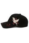 Casquette de baseball pour femme et fille - Protection UV - Réglable - Casquette dété - Broderie fleur de prunier - Snapback