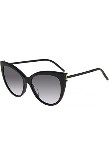 Saint Laurent Lunettes de Soleil SL M48S_A Black Gold/Grey Shaded 56/16/140 femme