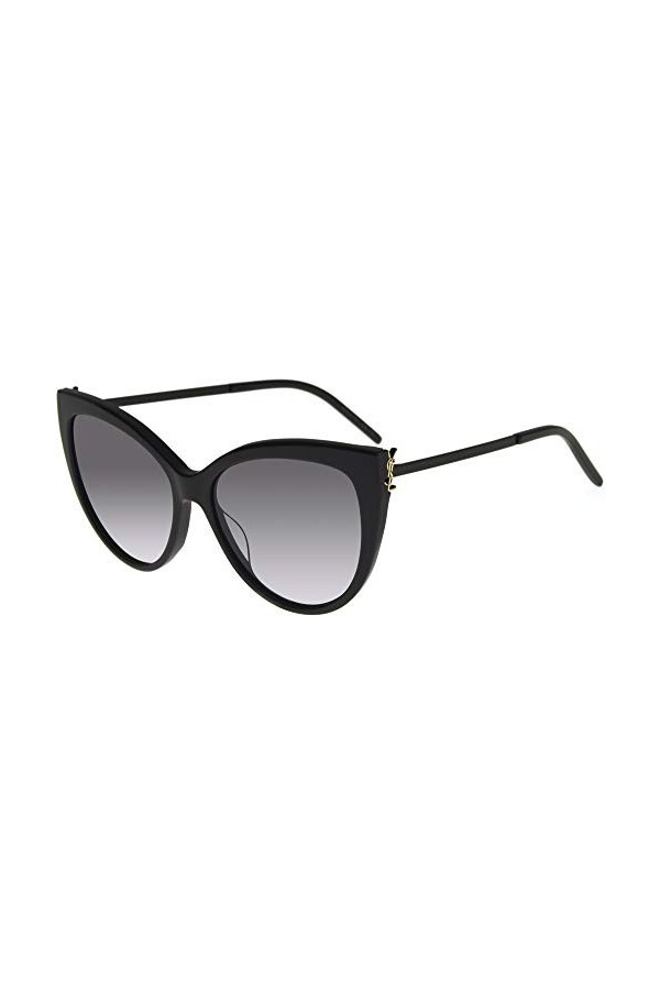 Saint Laurent Lunettes de Soleil SL M48S_A Black Gold/Grey Shaded 56/16/140 femme
