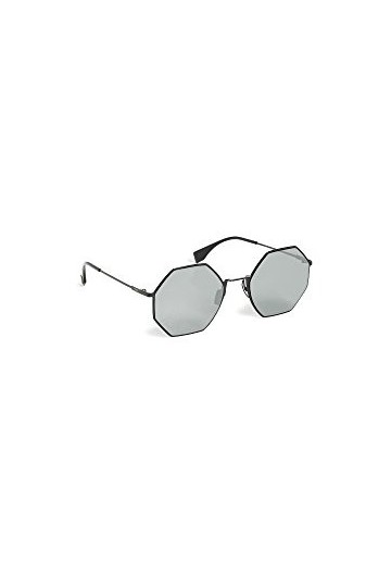 FENDI FF 0292/S UE Lunettes de Soleil, Noir/Gris Black GY Grey , 53 Femme