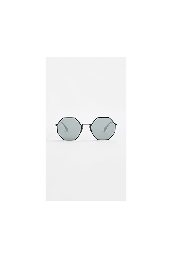 FENDI FF 0292/S UE Lunettes de Soleil, Noir/Gris Black GY Grey , 53 Femme