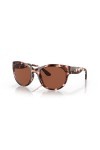 Costa Del Mar Lunettes de soleil rondes Maya 6s9011 pour femme, Tortue corail brillant/cuivre 580p