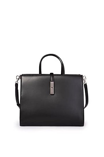 CALVIN KLEIN - Womens structured shopper with metal plaquette - Size One size