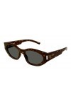 Saint Laurent SL638-002-57 - Femme Lunettes de soleil - Shiny Dark Havana, marron ,
