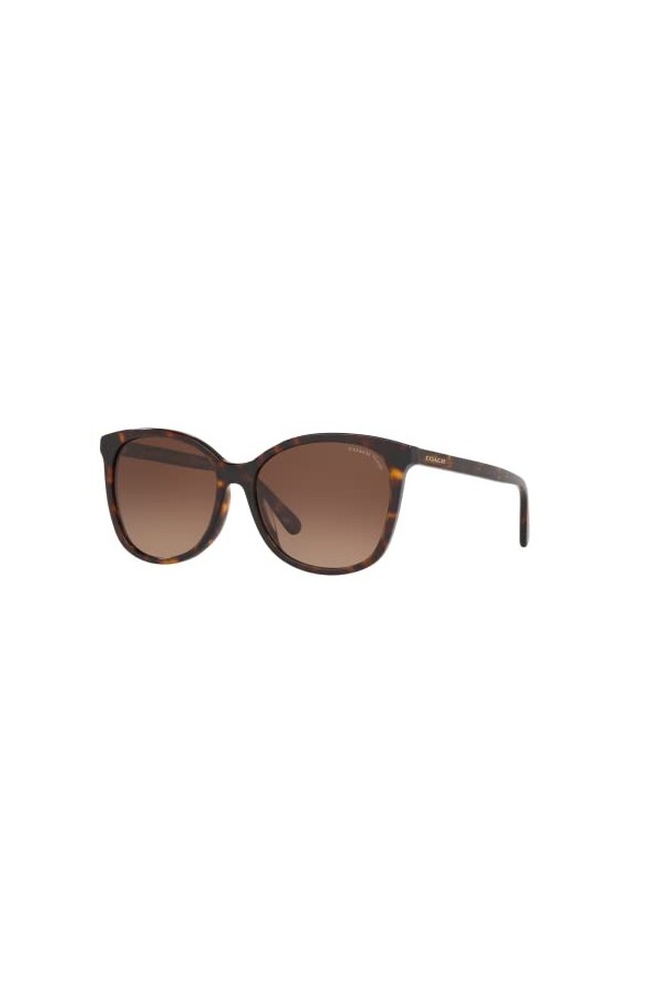 Coach Lunettes de Soleil HC 8271U Dark Havana/Brown Shaded 57/16/140 femme
