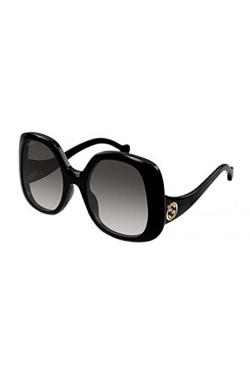 Gucci Lunettes de Soleil GG1235S Black/Grey 55/22/140 femme