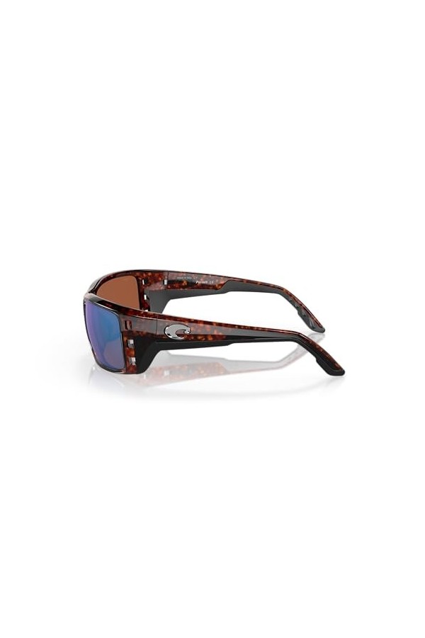 Costa Del Mar PT 01 Permit Lunettes de soleil rectangulaires pour homme Motif tortue, écaille de tortue, 61.5 mm