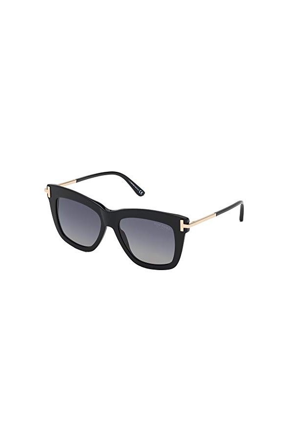 Tom Ford Mixte Adulte, SUNGLASSES, Schwarz Glanz, 52
