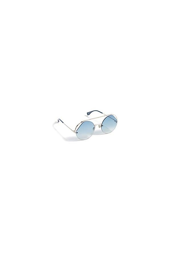 FENDI FF 0325/S HA Lunettes de Soleil, Bleu/Gris GY Grey , 56 Femme