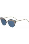 FENDI Lunettes de Soleil GLASS FF 0355/S Gold/Blue 66/16/140 femme