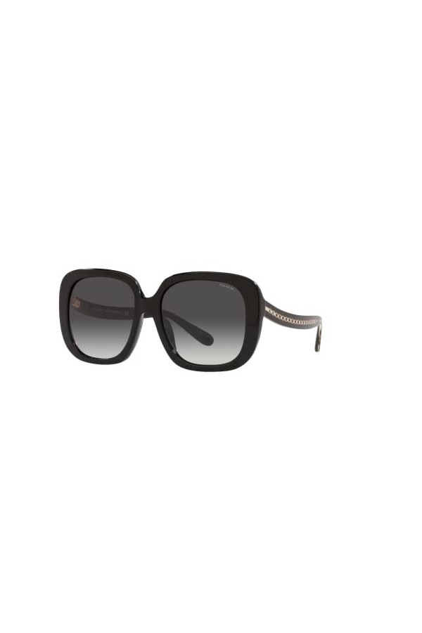 Coach Lunettes de Soleil HC 8323U Black/Grey Black Shaded 56/17/140 femme