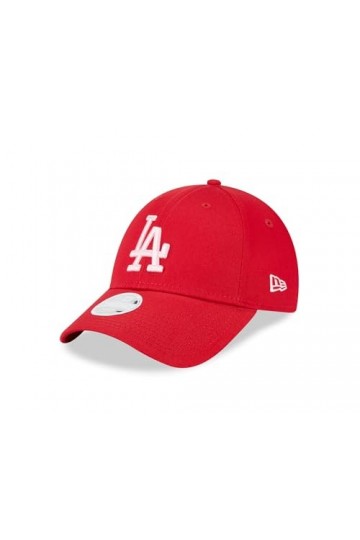 New Era Casquette MLB Los Angeles Dodgers League Essential 9Forty Rouge pour Femme