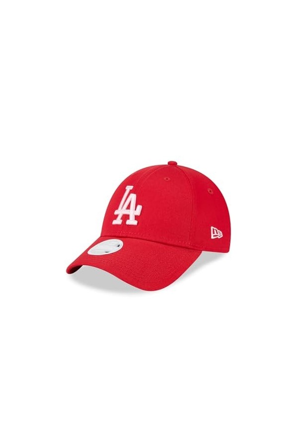 New Era Casquette MLB Los Angeles Dodgers League Essential 9Forty Rouge pour Femme