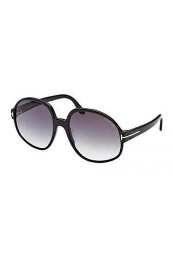 Tom Ford Lunettes de Soleil CLAUDE-02 FT 0991 Shiny Black/Dark Grey Shaded 61/19/135 femme