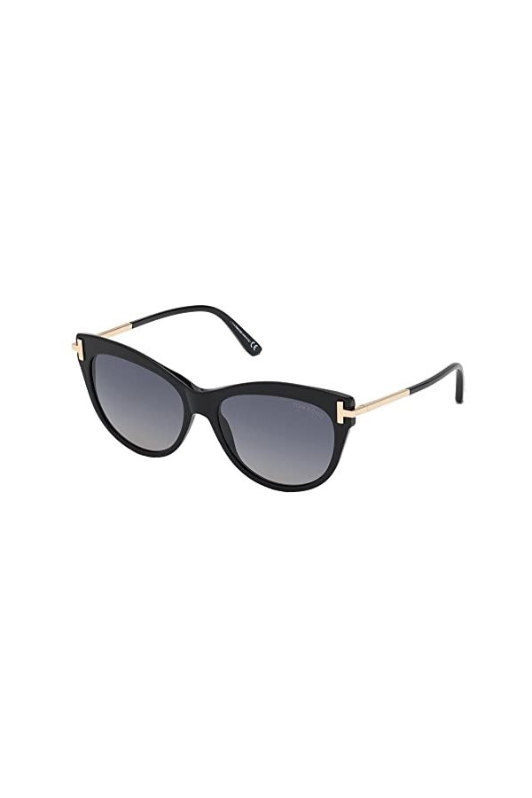 Tom Ford Lunettes de Soleil KIRA FT 0821 Shiny Black/Grey 56/16/140 femme